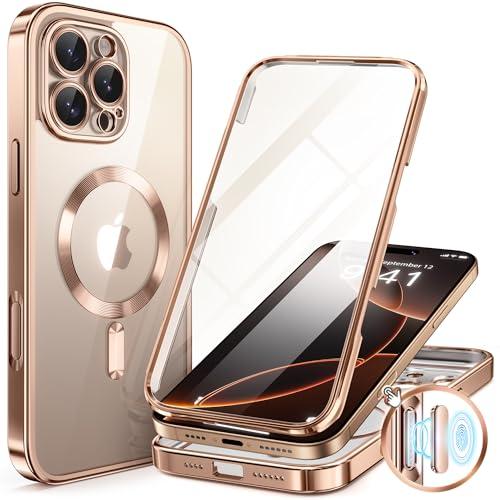 BERFY for iPhone 16 Pro Case, Compatible with MagSafe, Built-in 9H Tempered Screen Protector and Camera Protection, Full Body Shockproof Plating Phone Case for 16 Pro 6.3", Desert Gold BERFY for iPhone 16 Pro Case, Compatible with MagSafe, Built-in 9H Tempered Screen Protector and Camera Protection, Full Body Shockproof Plating Phone Case for 16 Pro 6.3", Desert Gold