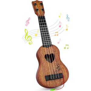 YEZI Kids Toy Classical Ukulele Guitar Musical Instrument, Maroon (Chestnut)