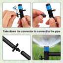 30pcs Drip Irrigation Emitters, 360 Adjustable Irrigation Drippers Sprinklers for 1/4" Tubing 0-3ft Spray Distance Garden Drippers Sprayer Heads for House Garden Watering Drip System Fittings