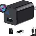 Hidden Camera Charger, Mini Full HD 1080P Spy Camera Charger, Nanny Cam with 32GB Micro SD Card, Indoor Security Camera Baby Monitor Surveillance