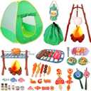 Kids Camping Set with Play Tent,Campfire,Lantern,Indoor Outdoor Camping Set with Pop up Play Tent,Camping Toys Play Set for Kids 3 4 5 Year Old,Toddler Toys