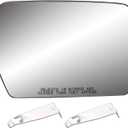 Passenger Right Side Heated Mirror Glass Compatible with 2004-2014 Ford F150 - Side Rearview Convex Mirror w/backing Holder - Replace 4L3Z-17K707-DA