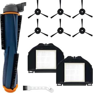 Replacement Parts Kit Compatible with Shark AV2310AE RV2310AE Matrix Robot Vacuum(Not for RV2300/RV2310), Includes 1 Main Brush Roller, 6 Side Brushes, 2 Dustbin Filters and 1 Cleaning Tool