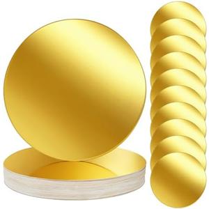 Cedilis 100PCS Disposable Gold Paper Charger Plate, 13" Round Gold Placemats for Elegant Table Decor, Perfect for Weddings, Holiday Parties, Receptions