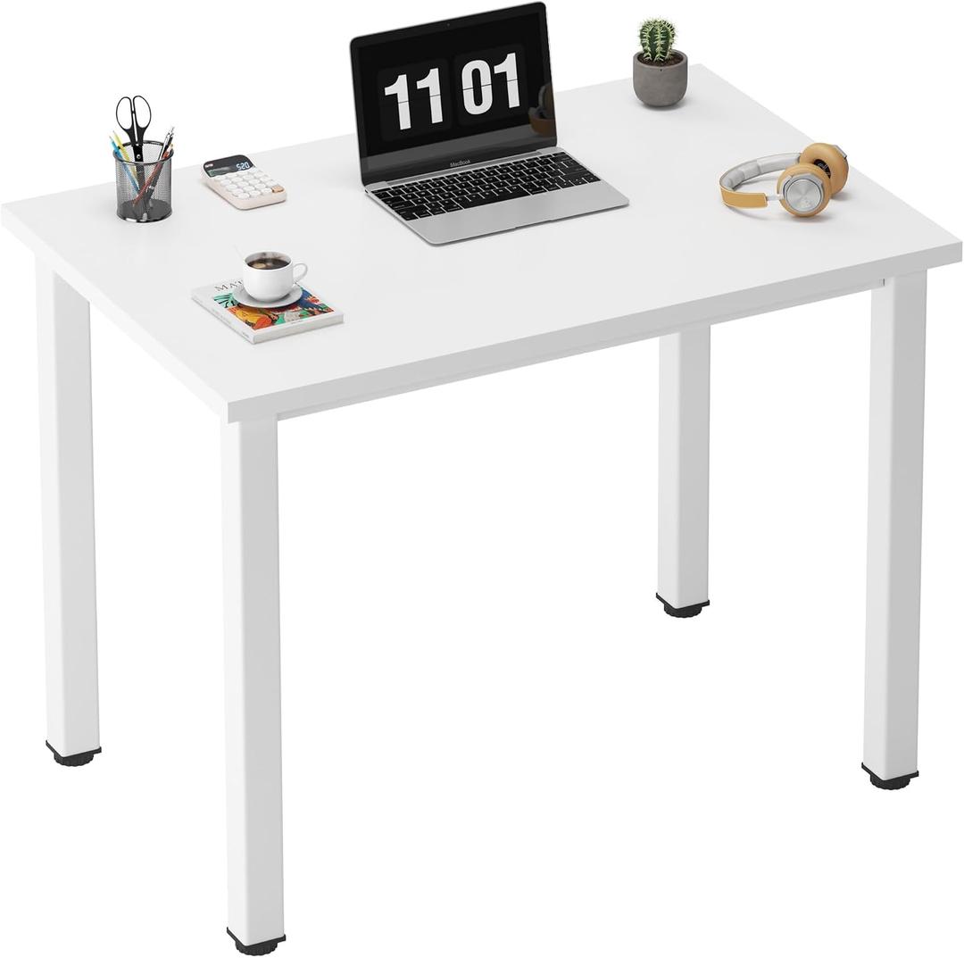 Need Small Desk, 31.5 inch Sturdy Writing Desk for Small Spaces, Computer Desk Teens Desk Study Table Laptop Desk Home Ofice Desk, White