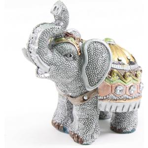 W Feng Shui 4.5"(H) Elephant Wealth Lucky Figurine Home Decor Housewarming Gift (G16240)