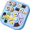 Dog Puzzle Toys Interactive Treat Puzzle Dispensing Brain & Mental Stimulation for Small/Medium/Large Dogs Enrichment & Slow Feeder, Light Blue