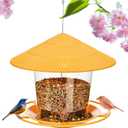 Bird Feeder Outdoor Hanging for Wild Bird Seed, Yellow (0147 oz)