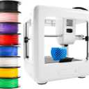 Mini 3D Printer for Beginners with 8 Colors PLA Filament, Portable FDM Printer Kit, Easy to Use, Compact Desktop 3D Printing Machine with USB/TF Card, 0.4mm Nozzle, G-Code Compatible