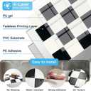 Art3d 10-Pack Heavy-Duty Peel and Stick Backsplash, 12x12 Inch Self-Adhesive Wall Tile Stick on Kitchen Countertop, Black & White