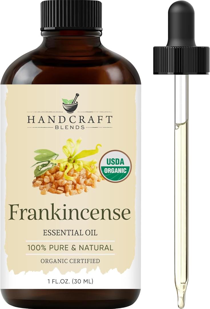 Handcraft Blends Organic Frankincense Essential Oil  1 Fl Oz  100% Pure and Natural  Premium Grade Essential Oil for Diffuser and Aromatherapy