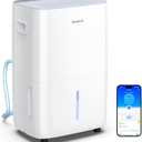 GoveeLife Dehumidifier for Home 4,500 Sq.Ft, 50 to 137 Pint Smart Auto Humidity Control, Drain Hose, 2.0Gal Bucket, Compressor Dehumidifiers for Basement with Auto Shut Off, Bathroom, Bedroom, Garage