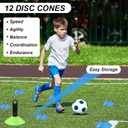 Speed Agility Training Equipment Set, Agility Ladder 20ft, 12 Football Cones, Resistance Parachute/Soccer Kick Trainer, Jump Rope, 5 Resistance Bands, Football Practice Equipment for Kids Adults