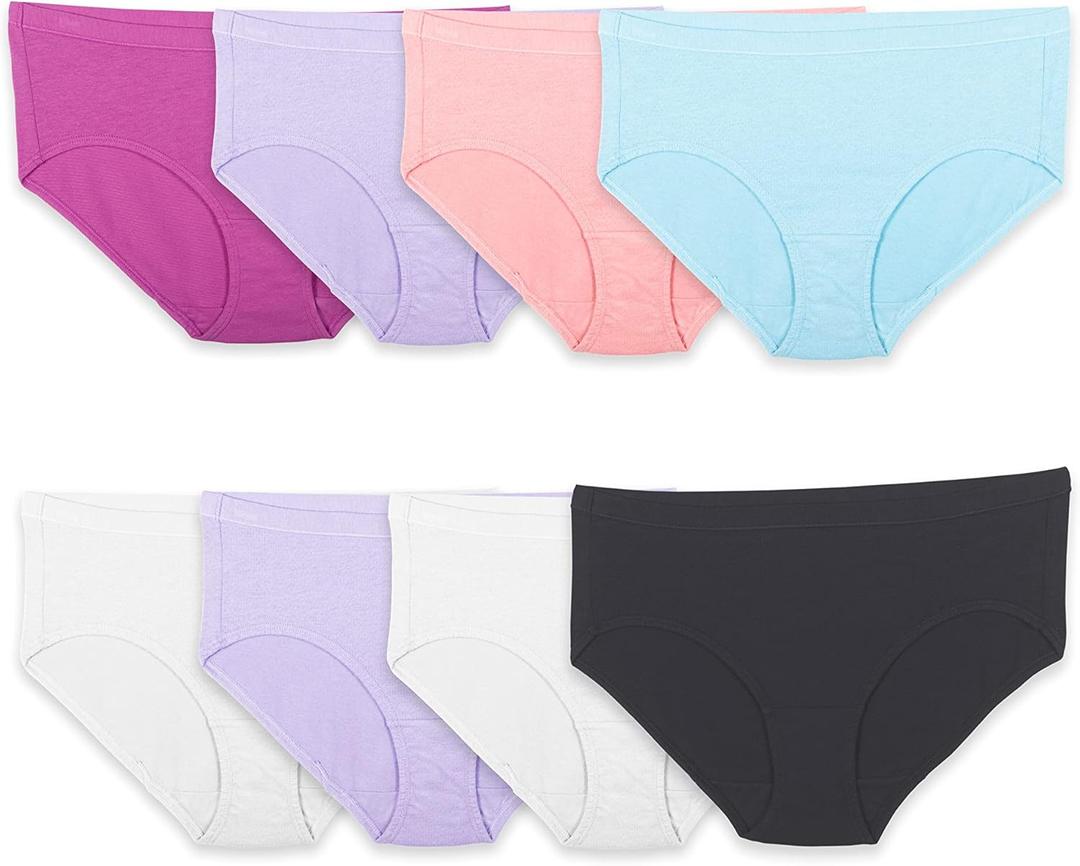 Fruit of the Loom Women's Breathable Underwear, Moisture Wicking Keeps You Cool & Comfortable, (6, Cotton Mesh - Hipster - 8 Pack - Colors May Vary)