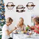 2Pcs Wall Mounted Wine Bottle Rack, Metal Hanging Wine Display Holder Organizer, Red Wine Racks for Home Kitchen Bar Decor Storage (Retro Brown AA)