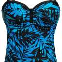 Women's Underwire Tummy Control Swimsuit Top with Push Up - No Bottom Included, Size: XL