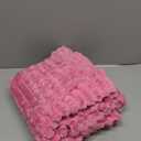 BEDELITE Fleece Throw Blanket for Couch – 3D Ribbed Jacquard Soft and Warm Decorative Fuzzy Blanket – Cozy, Fluffy, Plush Lightweight Hot Pink Throw Blankets for Bed, Sofa, 50x60 inches