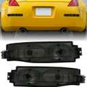 USR DEPO 03-09 350Z Reverse Lights - Smoke Rear Bumper Turn Signal + Backup Lamps Pair (Left + Right) Compatible with 2003-2009 Nissan 350Z Z33 (Smoked Lens)