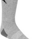 PUMA Men's Crew Socks, Black,Gray  Size 13-15 (6-Pack)