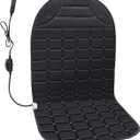 BRIGHTDECK Seat Cushion Winter Potable Seat Cover with Adjustanle Buckle for Full Back and Seat (Black)