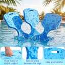 3 Pcs Foam Saddle Float Pool Water Solid Saddle Floats Swimming Floatie Whale Tail Seat Swirl Pattern with Seat Handles for Beach Pool Lake Water Chair