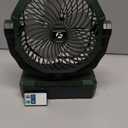 FRIZCOL 3-in-1 Camping Fan - Portable Fans Rechargeable - 24000mAh Battery Powered Fan with Light & Remote for Indoor, Outdoor, Tent, Travel, Fishing, Jobsite, Gifts for Men Dad Him - Green, Large