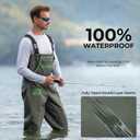 Extremus MarshPro Fishing Waders for Men, 100% Waterproof PVC Chest Waders with Slip-Resistant Boots