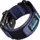 Compatible with Apple Watch Band Ultra 3/2/1, Nylon Sports Strap with Woven Design for 49mm (XL, Blue)