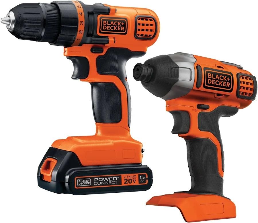 Black & Decker 20V MAX Drill/Driver Impact Combo Kit with BLACK+DECKER WM425-A Portable Project Center and Vise