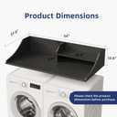 Memobarco 2 Tiers Washer Dryer Countertop, 54" Width x 27.5" Depth Laundry Countertop Organization, Wooden Washer and Dryer Topper for Folding, Sorting & Ironing, Easy to Install, Black, Two Tiers