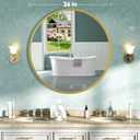 NEWBULIG 36 Inch Round Bathroom Mirror, Wall Mount Vanity Mirror