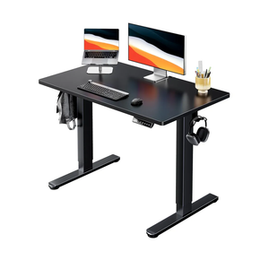 HUANUO Electric Standing Desk, 40" x 24" Whole Piece Desktop, Adjustable Height Computer Desk, 4 Height Memory Settings, Sit Stand Up Desk for Home Office, Black