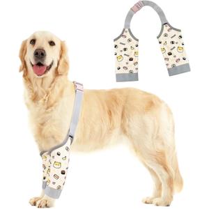 Dog Elbow Protector for Calluses, Adjustable Dog Elbow Pads Leg Sleeve to Prevent Licking Biting on Joints, Breathable Dogs Front Leg Brace Wound Cover for Small Medium Large Dogs (XL)