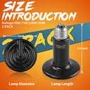 LUCKY HERP 150W Ceramic Heat Emitter, Reptile Heat Bulbs, Ceramic Heat Lamp for Reptiles, Amphibian, Chicken, Dog, Cat (2-Pack)