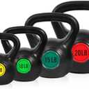 Fitvids Kettlebell Sets 4 Piece Strength Training KettleBells Weight Set 5lb, 10lb, 15lb, 20lb Kettle Bell