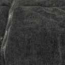 Women Corduroy Vest Quilted Warm Cotton Jacket Thickening Outerwear Size M Black Color