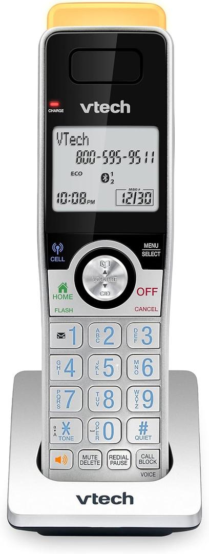 VTech IS8102 Additional Handset for IS8121 Series - Add Up to 5 Handsets, Super Long Range 2300 Ft, DECT 6.0, Bluetooth Connect to Cell, Call Blocking & Intercom