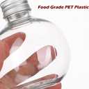 Milisten 10pcs Christmas Drink Balls Juice Bottles Clear Ornament Balls Christmas Fillable Booze Tree Ornaments Water Bottle Bulbs Xmas Booze Pendant Ball for Party 5.07ounce, Silver