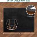 Office Chair Mat, 75" x 60" Large Chair Mat for Hard Floors, Flannel Fabric Area Rug for Hard Surface, Floor Protector Under Desk Mat for Home Office (Black)