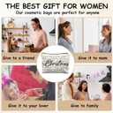 Minimalist Christmas Makeup Bag for Women, Funny Family Merry Christmas Santa Claus Cosmetic Bags, Farmhouse Xmas Winter Holiday Zipper Makeup Pouch for Purse