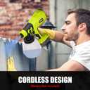 Paint Sprayer for Ryobi One+ 18V Battery w/1000ML Large Container, Even Coverage, No Clogging, Handheld Cordless Painting Spray Gun for Small and Meduim Projects: Fence, Cabinets, Chairs(No Battery)