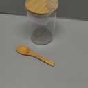 Airtight Glass Jars with Bamboo Lids & Spoons, 17.95 oz Borosilicate Overnight Oats Containers with Lids, Clear Food Storage Canister for Cookie, Candy, Coffee, Sugar, Matcha Tea, Flour, Pack of 1