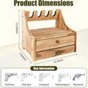 Pistol Rack Safe, Real Wood Handgun Rack Holder for Cabinet Accessories, Cabinet Accessories, Pistols Holder Storage Organizer,Handgun Rack Pistol Stand for Storage 4 Slots