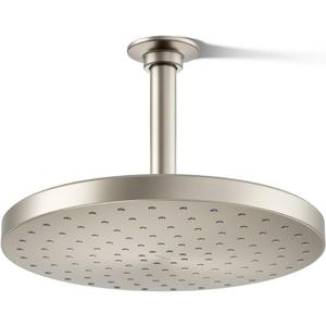 KOHLER 76465-G-BN Awaken 10 Inch Single-Function Rain Shower Head, 10" Fixed Round Rainfall Showerhead, 1.75 GPM, Vibrant Brushed Nickel (1.75 GPM, Vibrant Brushed Nickel)