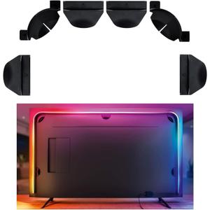 Brackets Set for Philips Hue Play Gradient Light Strip, Hue Light Strip Brackets Kit, Fits 55 inch 65 inch 75 inch Philips, Long-Wearing Led Strip Mounting Clips Holder for Flat or Non Flat Back of TV