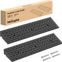 Nilight 3.6" Rise Curb Ramps, Heavy Duty Rubber Driveway Threshold Shed Ramp for Sidewalk Cars Lawn Mower Wheelchairs Motorcycles, 3300lbs Load Capacity