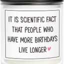 Funny Birthday Candle, Happy Birthday Gifts for Women Men, 60th 70th 80th Birthdays Gifts for Women Men, Bday Present for Grandma Grandpa - Soy Wax Candle 7oz