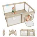 Foldable Baby Playpen 65"x50", Portable Playpen for Babies and Toddlers
Portable Playpen, Breathable Mesh, No Assembly, 2 Pulling Handles, With Carry Bag, Indoor Outdoor Use