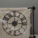 Vintage Barn Door Wall Clock - Distressed White Wash Finish, Large Rustic Farmhouse Wood Clock for Home, Wall and Farmhouse Dcor, 24x23.6 Inches