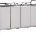 STORAGE MANIAC Laundry Sorter 4 Section, 47.5 Gal (180 L) Laundry Hamper with Wheels, Clothes Divider Basket Sorter, Clothes Separator Hamper Cart with Wheels and Removable Bags, Gray